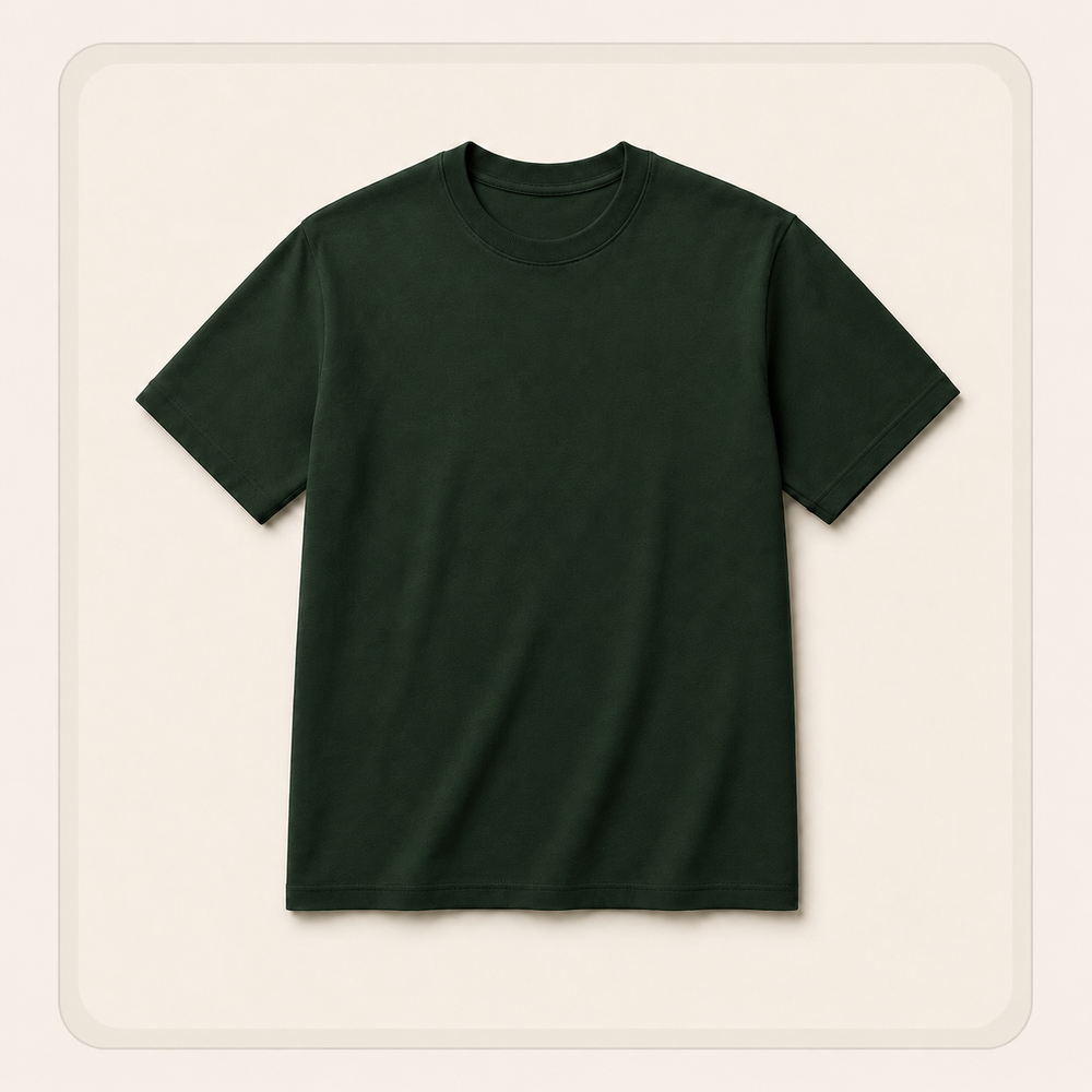 T-shirt — Forest green, front